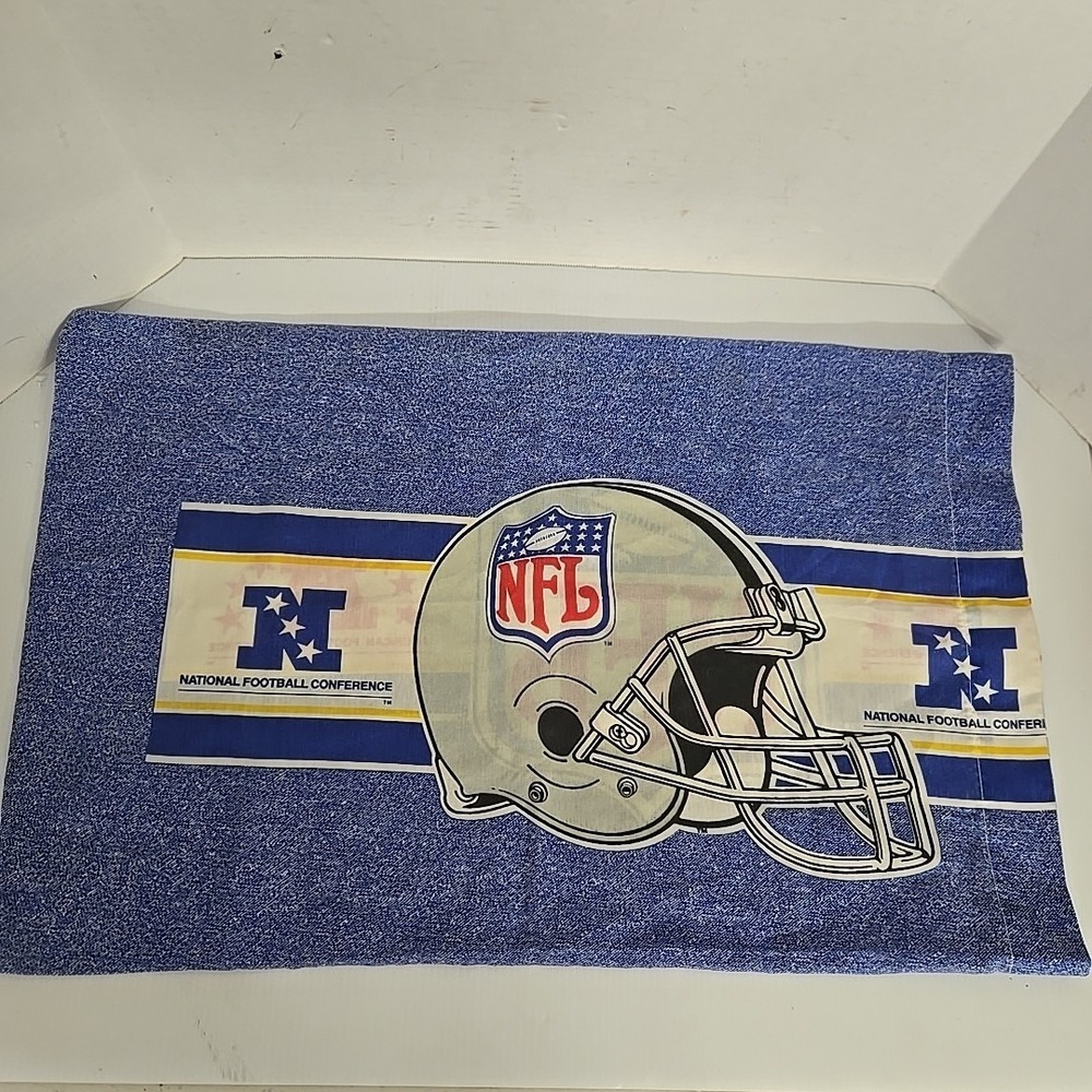 NFL VTG‎ 1995 AFC NFC Football Single Red White & Blue Standard Size Pillowcase
